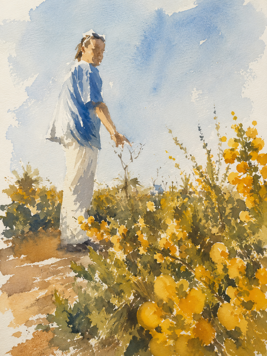 Finished watercolour painted from a PaintLens study